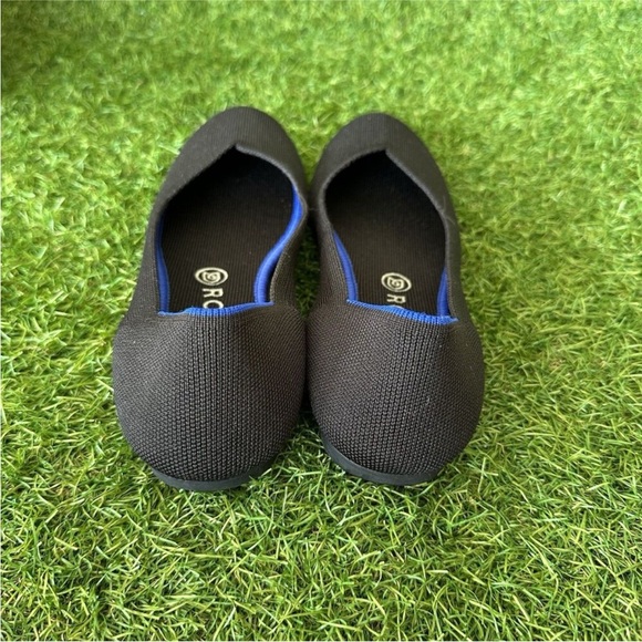 Rothys Ballet Flats Womens Size 9 The Flat Round Toe Women Black Knit Slip On - Picture 4 of 7